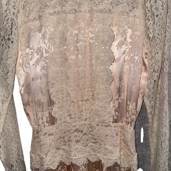 Vintage Jessica McClintock Lace Maxi Dress Prairie Romantic Cottagecore Size 10 - Picture 5 of 13